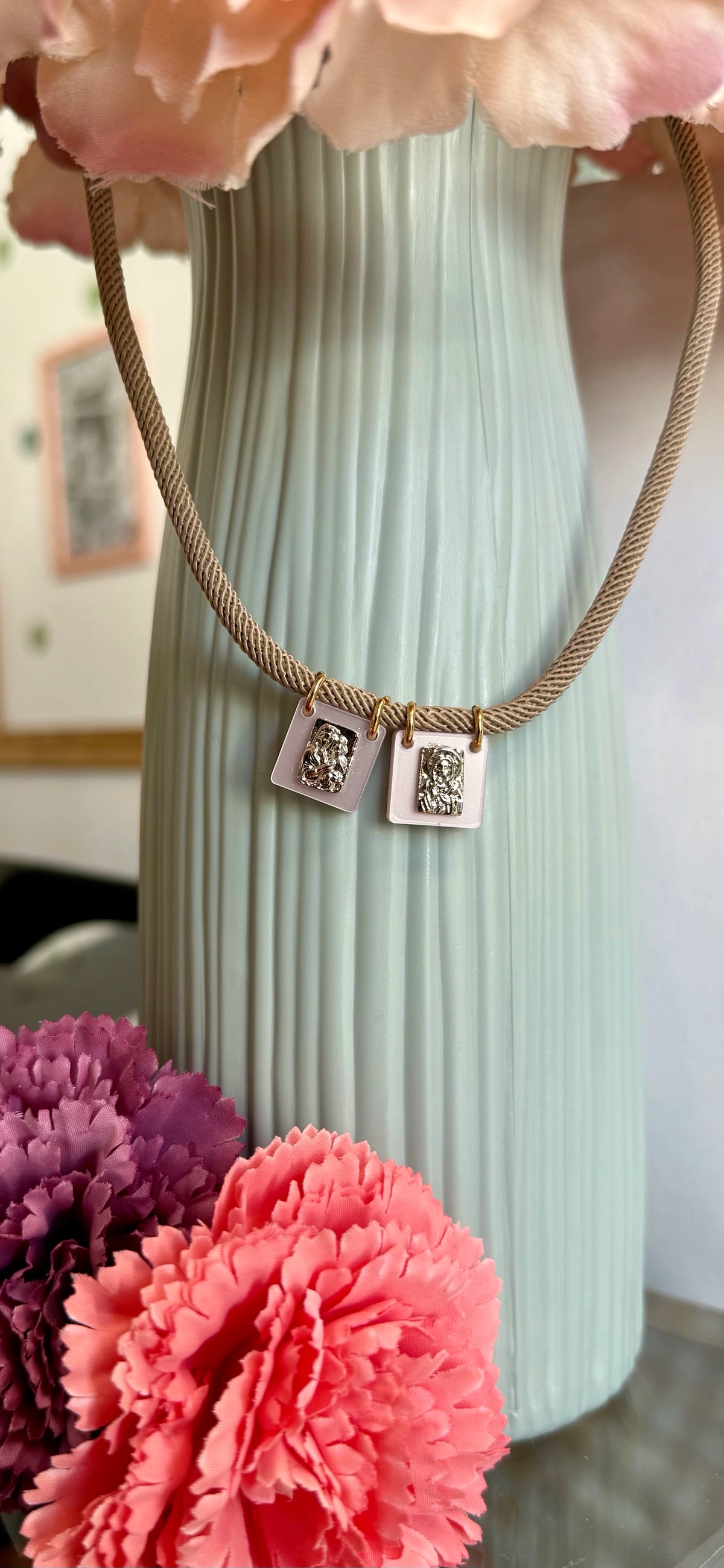 ESCAPULARIO CORDÓN ROSA
