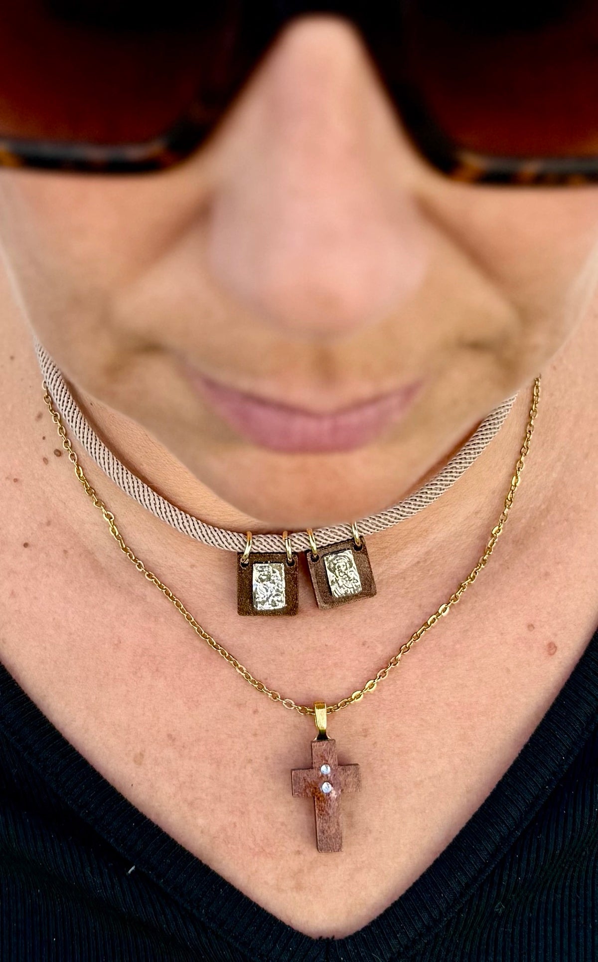 ESCAPULARIO CORDÓN CAMEL