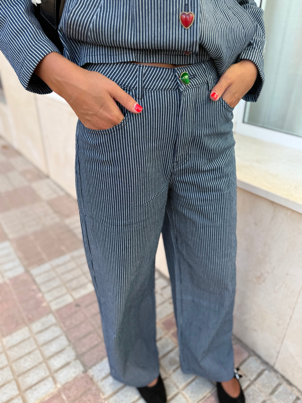 PANTALÓN DENIM RAYAS