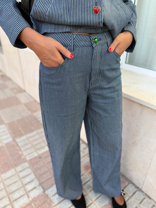 PANTALÓN DENIM RAYAS