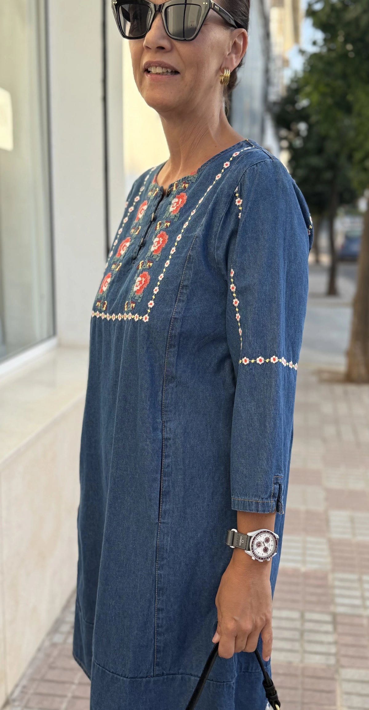 VESTIDO DENIM BORDADO