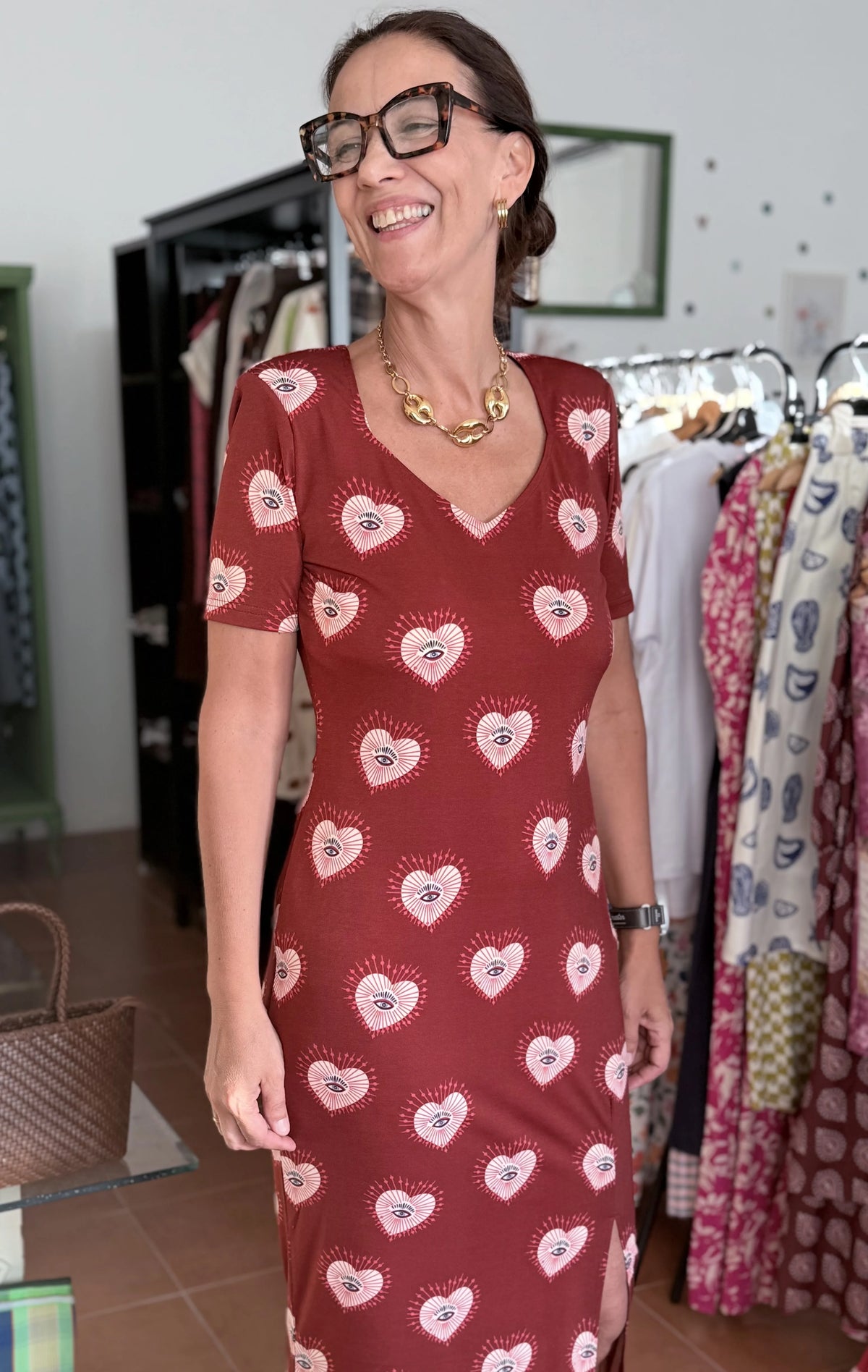VESTIDO ESTAMPADO CORAZONES